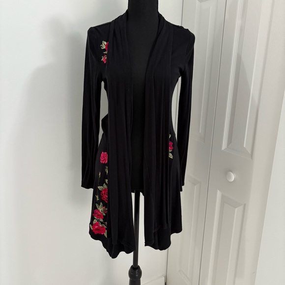 INC Rose Floral Embroidery Longline Cardigan - Size Small - Item 0061 - Picture 1 of 6